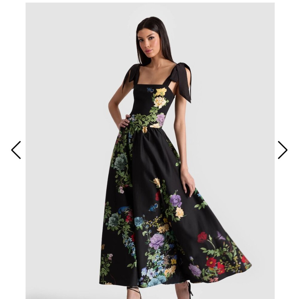 ALICE & OLIVIA "ORIANA" DROP-WASIT DRESS